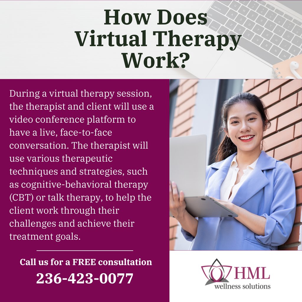 HmlWellness's tweet image. Virtual therapy allows people to receive therapy from the comfort of their own home or wherever they have access to a computer or mobile device with an internet connection.

Learn more: hmlwellness.com/virtual-therap…

#processingemotions #mentalhealthsupport #therapy #counseling