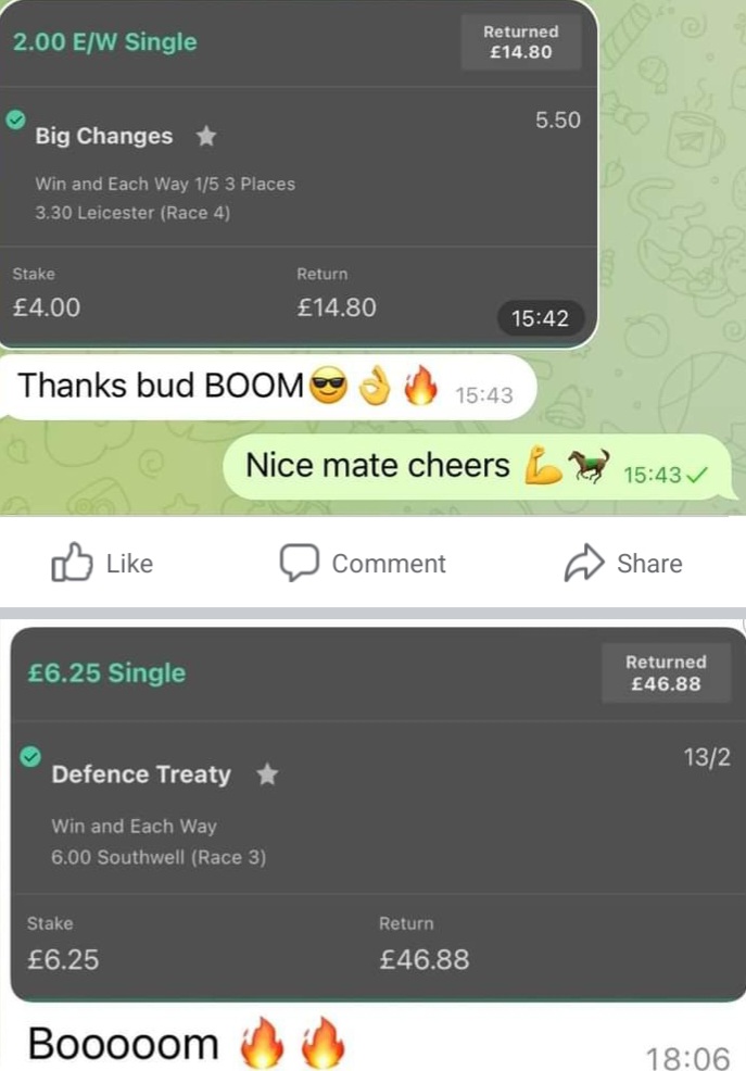 stablesecrets1's tweet photo. Yesterdays VIP WINNERS
9/1, 8/1, 5/1, 11/8 🔥🔥 we're on the countdown to Cheltenham Festival which saw us walk away with 170pts Profit last year. You can join us here https://t.co/Ol5Cs7IvYw and you'll be in for the whole month #HorseRacing #HorseRacingTips #bettingtips #Tips https://t.co/8D59iHKs2W