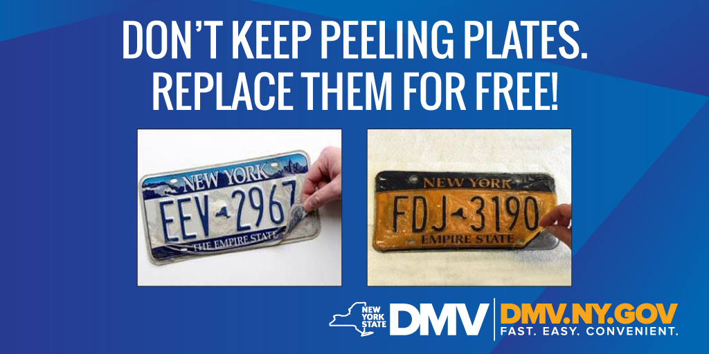 NYPD 62nd Precinct on Twitter "If your license plates are peeling, email the DMV to get new