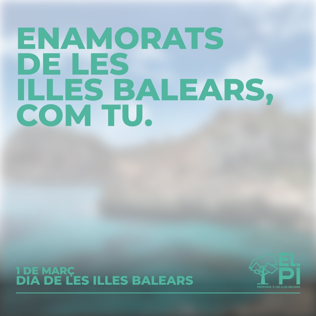 ElPi_IB's tweet photo. Som persones com tu, estimam aquesta terra per davant de tot.

Som persones com tu, feim feina per un projecte compartit, integrador i que es projecti cap al futur.

Som, per preservar les nostres arrels i la nostra identitat.

Feliç Dia de les Illes Balears

#PersonesComTu https://t.co/xIeelETx24