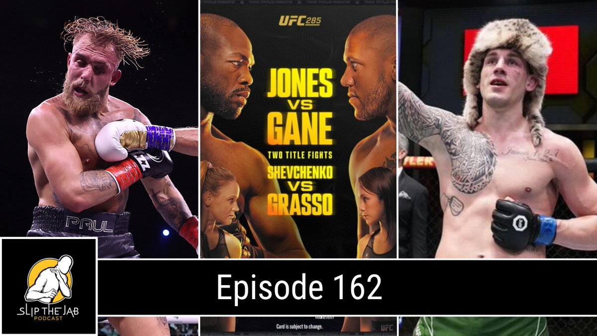 Episode 162: Allen vs. Muniz Recap 🇺🇸 • Fury vs. Paul Recap 🥊 • UFC 285 Jones vs. Gane Preview 👀  

Link: slipthejabpodcast.com/podcast

Available on all streaming platforms 🎧 

#UFCVegas70 #UFC285 #UFC #FuryPaul #PaulFury
