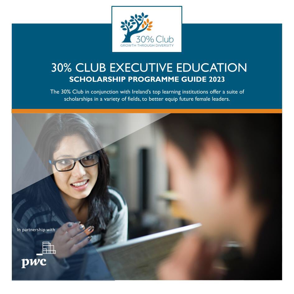 30percentclubIE's tweet photo. Launching today - our 9th annual scholarship programme with 27 fantastic  senior career building opportunities, supported by Ireland’s leading educators. Take a look https://t.co/IfW67cDkSf   Thank you to all including our comms partners @PwCIreland https://t.co/v69jtAfk39