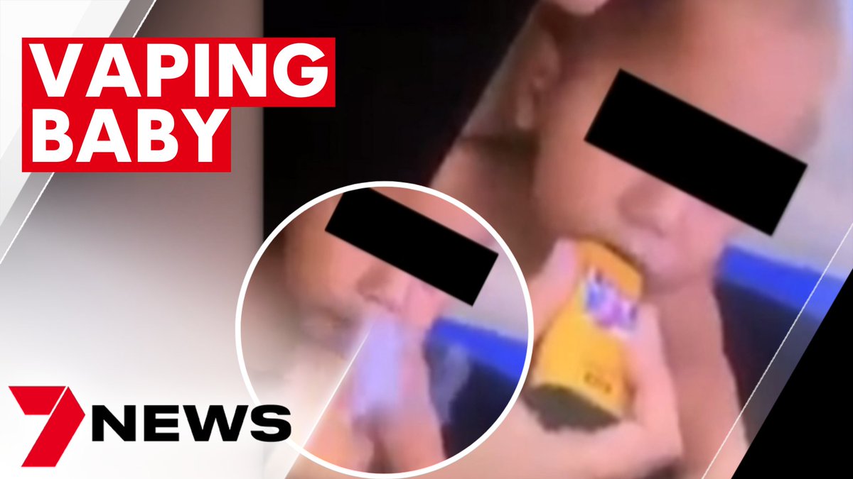 7NewsMelbourne's tweet photo. A video uploaded to social media shows a vape being put into an 11-month-old baby's mouth, and then shows the infant breathing out smoke. Health experts have been rocked by what they've seen, while police say they're investigating. https://t.co/YKdhlAYLtx #7NEWS https://t.co/9HCZZCMHEr