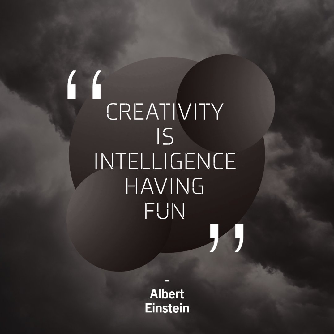 ReinventionMen's tweet photo. Albert Einstein - one of the greatest brains of all time - with his observation that "creativity is intelligence having fun". https://t.co/3XyZbPpKXj