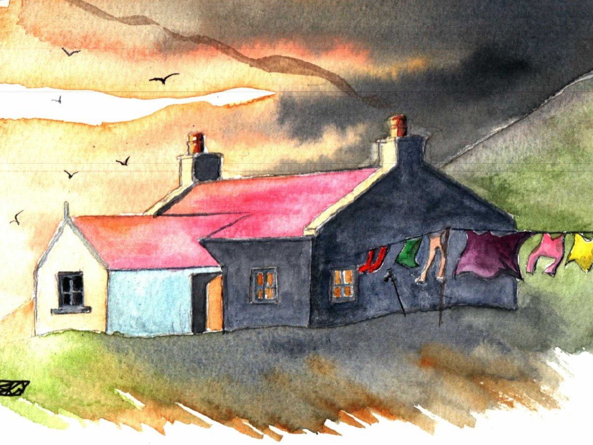 SMIRKINK's tweet photo. "Da Standin' Tap" #shetland #crofthouse https://t.co/S1xrPyMOol