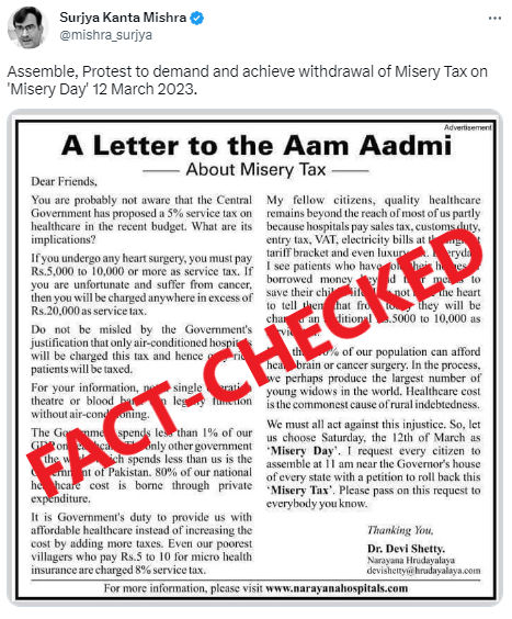 TrueNewsBengal's tweet photo. #FactCheck | Old letter on ‘misery tax’ from 2011 passed off as recent. Here's the reality >> https://t.co/sI820MgthA https://t.co/y0rdPmX6ya