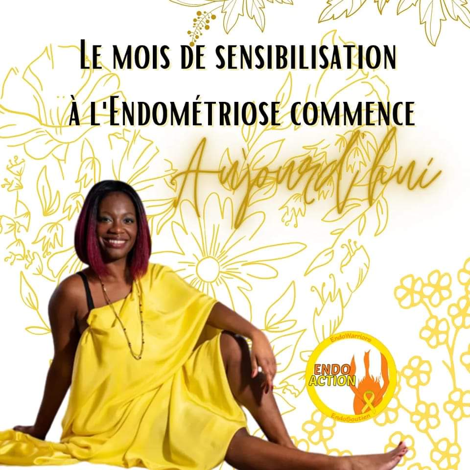 Un mois JAUNE pour sensibiliser à la cause de #endometriose qui touche environ 1 à 2 personne sur 10 #association #maladietaboue #douleursmenstruelles