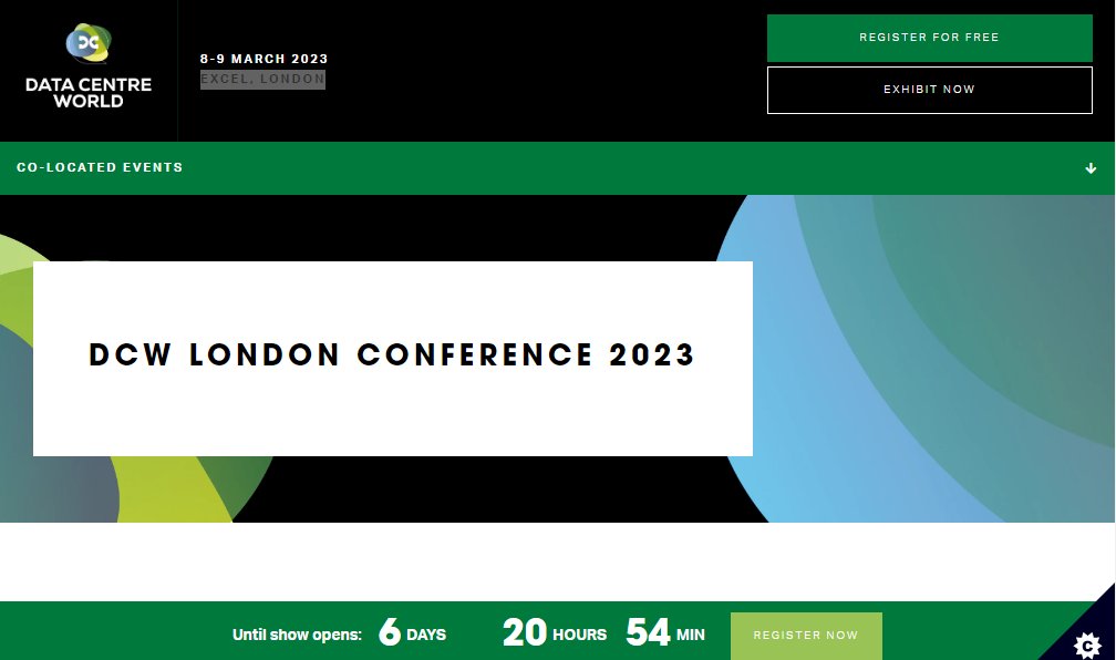 Data Centre World Conference | MAR 8-9, London

THE MOST IMPORTANT TECHNOLOGY EVENT FOR BUSINESS IN THE UK

bitcoinnews.ch/events/dcw-lon… #EnergyEfficiency #CostManagement #GlobalStrategies #Innovation #Facilities #DCIM