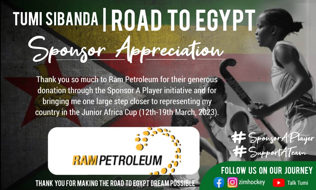 talktumii's tweet photo. Thank you for going the distance with me @RamPetroleum
I am grateful for your generous sponsorship and support!
#RamPetroleum #SponsorAppreciation #SponsoraPlayer #SupportaTeam #RoadtoEgypt #LetsplayHockey #ZimbabweHockey ๐ฟ๐ผ #TalkTumi https://t.co/7JqSrMFUBJ