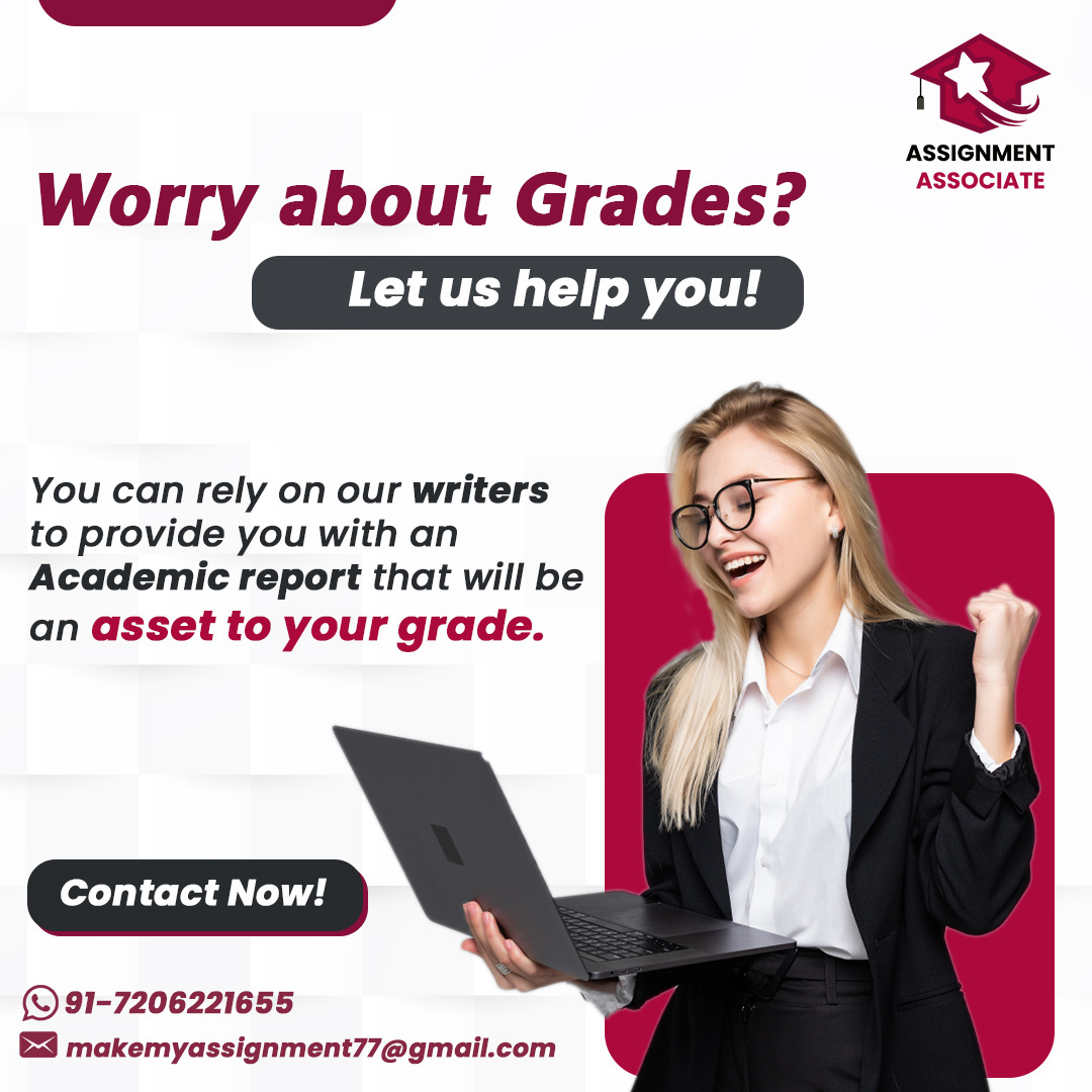 AssignmentAsso's tweet image. Are you worried about grades? Let us help you!
You can rely on our writers to provide you with an Academic report that will be an asset to your grade.

#AcademicHelp #AssignmentHelpOnline #AssignmentAssociates