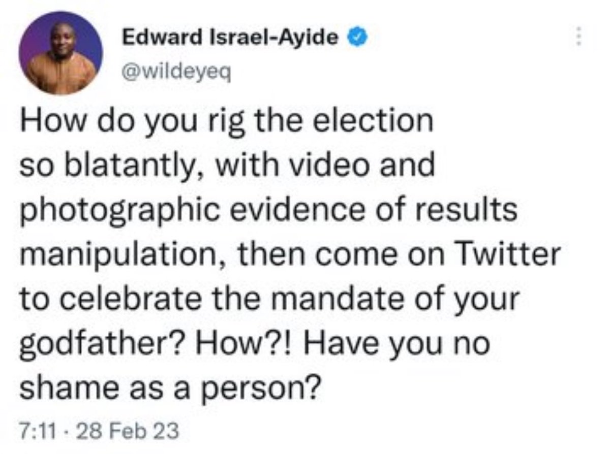 Someone try and explain to me; how can someone in his right mind celebrate this “win” 😢like people can lose their conscience to money at the expense of Millions of Nigerians crying themselves to sleep every night. Well it’s no longer business as usual for politicians #Revolution