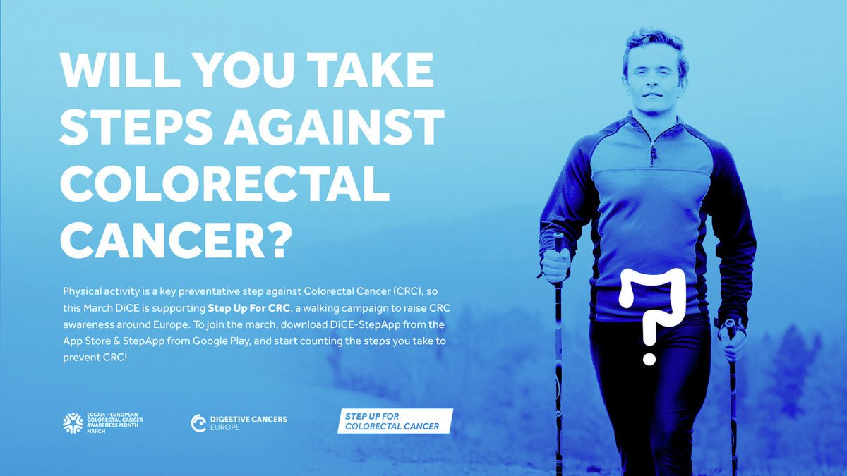 dice_europe's tweet image. #ECCAM2023 kicks off today. It&apos;s time to #StepUpforCRC! We can prevent colorectal cancer by adopting a healthier lifestyle. Download our app now and let&apos;s walk together!

For more info, visit👉 eccam2023.digestivecancers.eu

@AllCanGroup @CancerLeagues @GlobalCRC @EU_Health