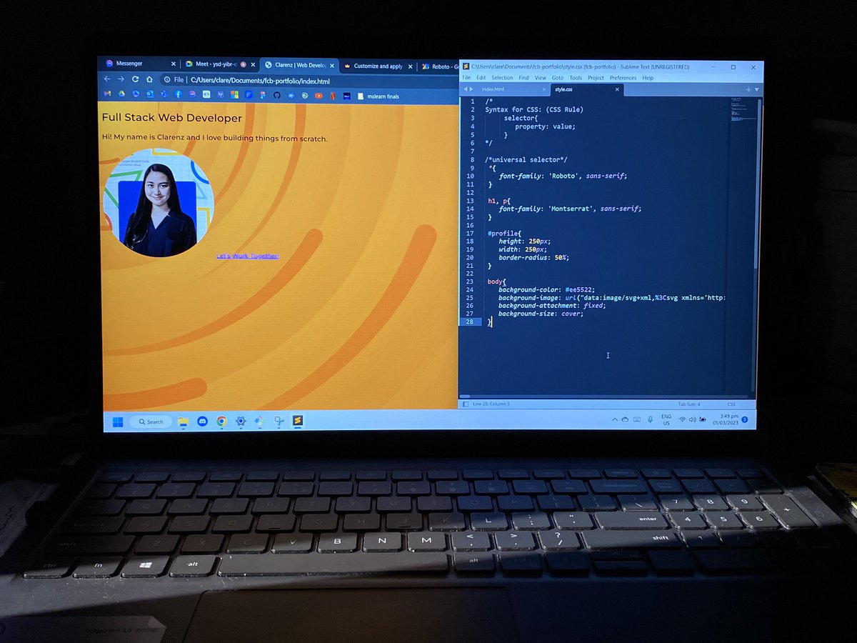 clarenzccruz's tweet image. Starting my Web Developer Portfolio with @zuittco 

#Zuitt #FreeCodingBootcamp