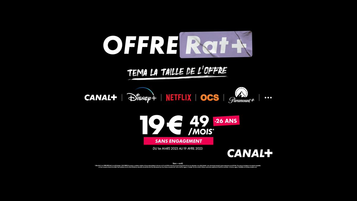 anael_tw's tweet photo. ℹ️ L'offre CINÉ/SÉRIES de @canalplus est au prix de 19,49/mois sans engagement jusqu'au 19 avril, pour les moins de 26 ans.
🔗 https://t.co/wYbunSjBya https://t.co/M9cgk7z4ZQ