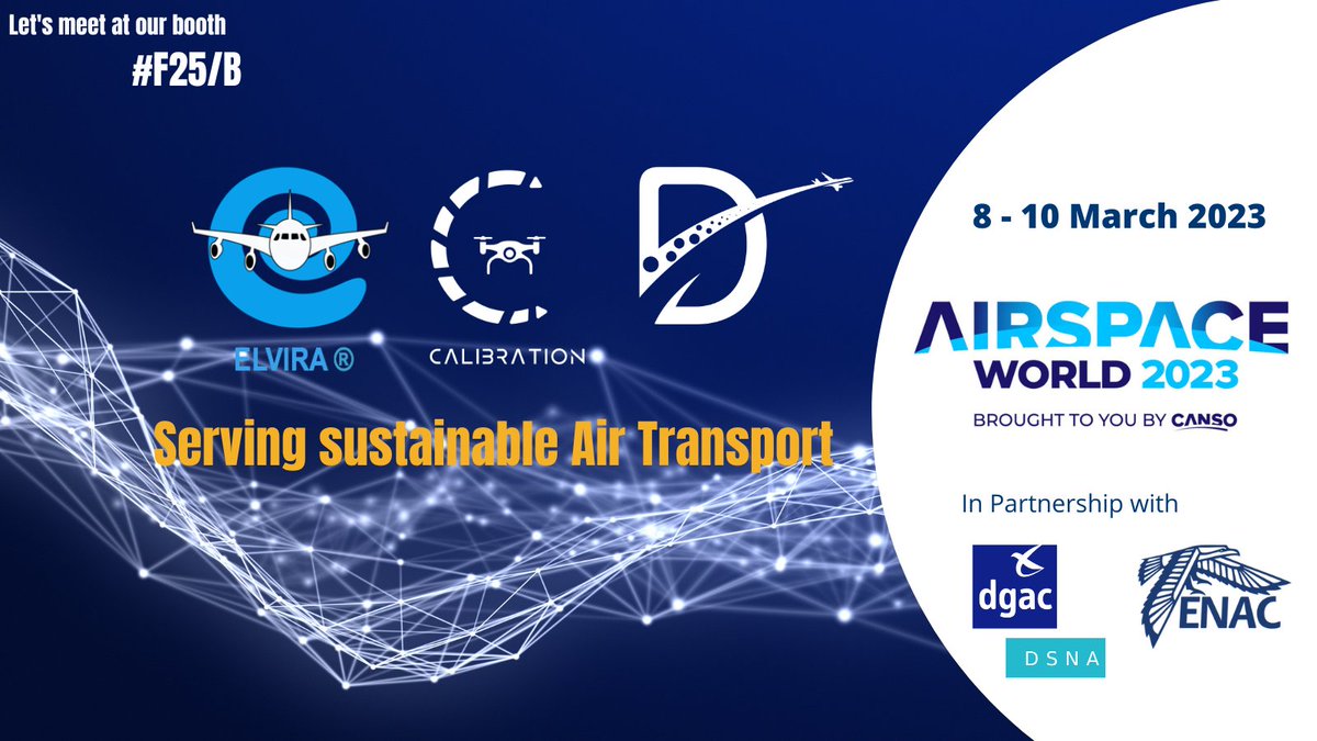 fracsaero's tweet photo. 📣 D-7 Airspace World ‼️📣

Come and see us on our stand #F25/B from 8 to 10 March 2023. 
On our stand 8 March : 
- Presentation #DIADEME  at 2:00 pm
- Presentation #FRACS  at 7:00 pm 
9 March : 
- Presentation #CalibrationDronePAPI around some pastries at 10:00 am. https://t.co/XNxtV8CyV5