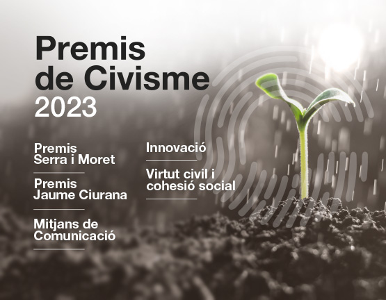 dsocialscat's tweet photo. 📣Últims dies per presentar candidatures als #PremisCivisme 2023!
🏆El Premi Serra i Moret
🏆El Premi Jaume Ciurana
🏆El Premi als mitjans de comunicació
🏆El Premi a la innovació
🏆El Premi a la virtut civil i la cohesió social
🗓️fins al 6/03
👉https://t.co/aFYfuFHyUU https://t.co/m3jMUYYGZt