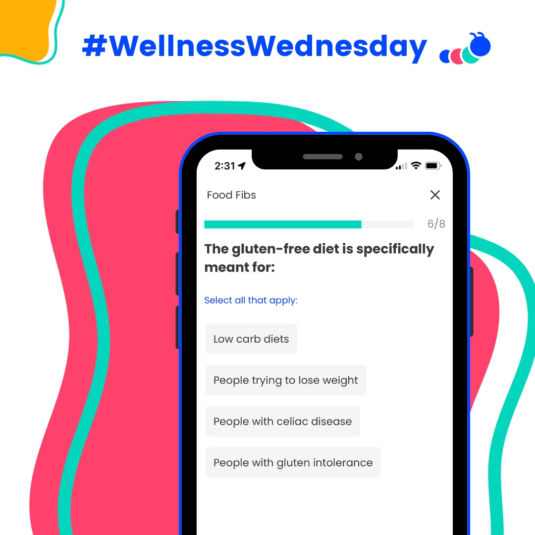 It's #WellnessWednesday and we've got a question for you! Who is the gluten-free diet for??🤨

Let us know what you think! Check-in on Saturday for the answer! 

#fitness #mHealth #healthapp #healthtech #financialincentives #Leeds #Leedshealth #leedsfitness #leedsbusiness