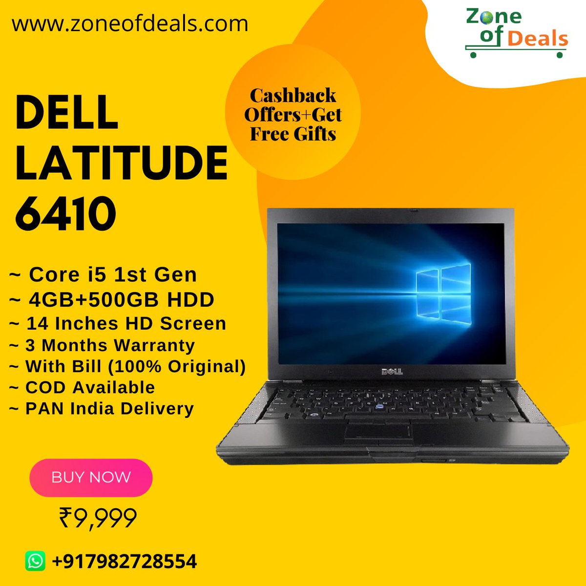 Dell Latitude 6410 | Core i5 1st Gen | 4GB + 500GB HDD | 14 Inch Refurbished Laptop  (Excellent Condition).
COD Also Available.
Safe Shipping Through Reputed Courier Services.
#laptopsforstudents #delllaptops #corei7 #workstations #laptopsunder30000 #graphicscards #dellprecision