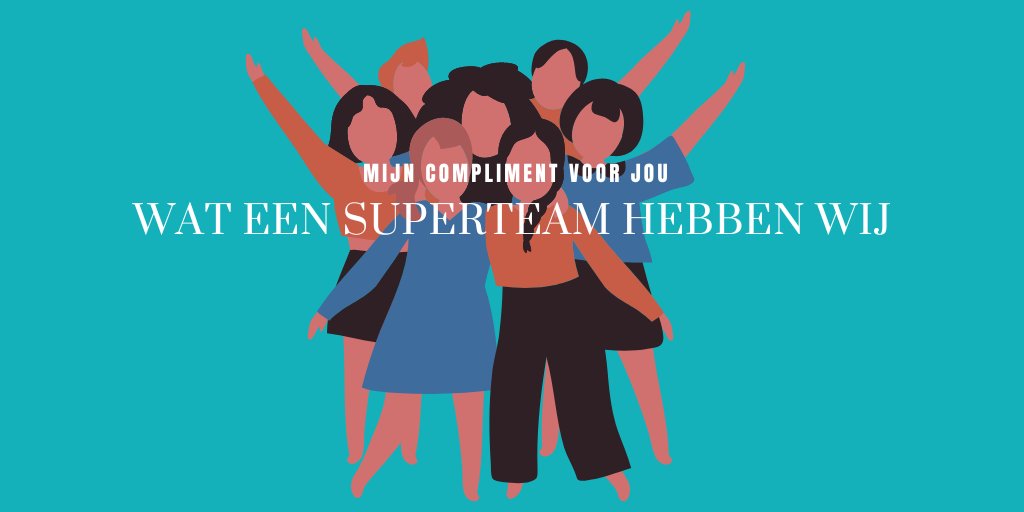RSVKWaregem's tweet photo. Bravo TEAM RSVK, want dankzij jullie inzet &amp; motivatie zijn we op weg naar sterke woonmaatschappijen.
We denken vaak wel een compliment maar spreken het niet altijd uit. Daarom dat nationale complimentendag een mooie reminder kan zijn om elkaar wat vaker een complimentje te geven https://t.co/74tVMSZiYk