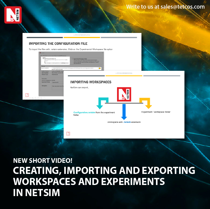 Tetcos's tweet photo. Streamline your research projects with #NetSim Workspaces! Easily manage simulation experiments and multiple source code versions. Quickly port between systems and share with colleagues. See the latest video, learn more about workspaces https://t.co/dQiS8Vyojw #networksimulation https://t.co/Qs8nFgFL1j