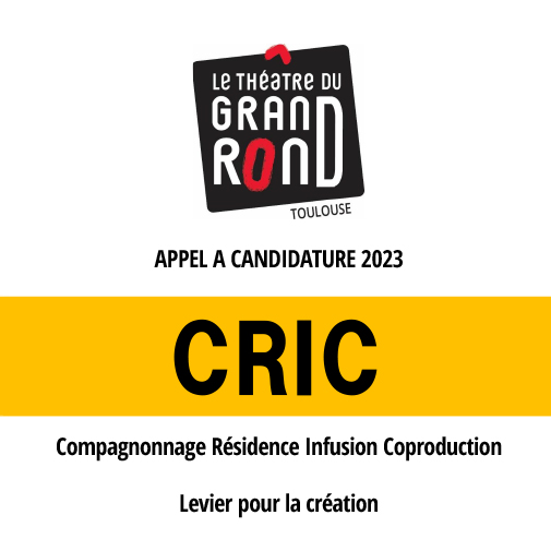 [𝐂𝐑𝐈𝐂 𝟐𝟎𝟐𝟑] Nouveau dispositif d’accompagnement à la création qui proposera à 5 cies de la Région Occitanie d’être accompagnées et associées au Grand Rond pour 2 + 1 ans.
👉 Toutes les infos sont là : bit.ly/3DilYb2
📆 Candidatez avant le 𝟭𝟮 𝗺𝗮𝗶