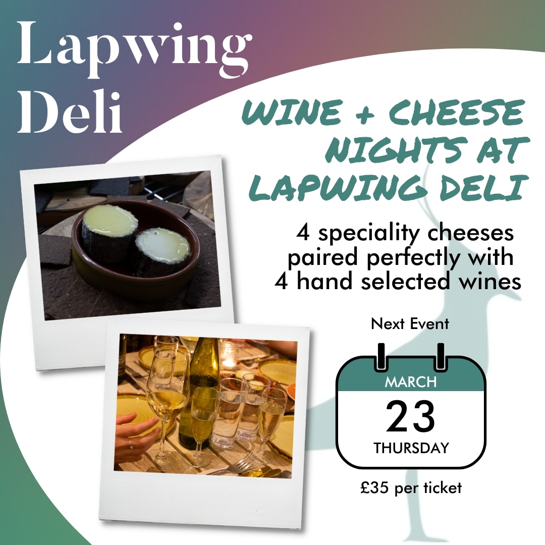 Our next Wine &amp; Cheese event is on the 23rd! Grab your tickets before they are gone! 

eventbrite.co.uk/e/lapwing-deli…
