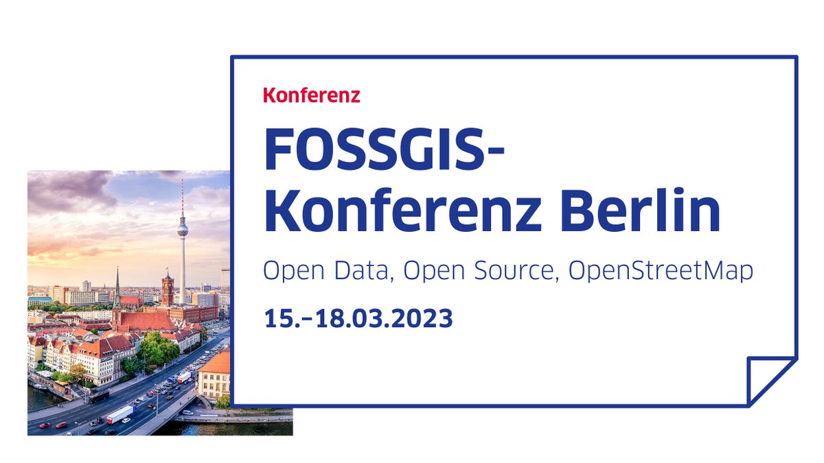 TSBBerlin's tweet image. Open Data, Open Source, Open Berlin – darum geht es vom 15.–18.03. auf der @FOSSGIS_Konf. Als Konferenzpartner freuen wir uns darauf, viele unserer tollen Projekte vorzustellen & mit der Community u.a. zu #OpenStreetMaps ins Gespräch zu kommen 🙌
fossgis-konferenz.de/2023/ #FOSSGIS