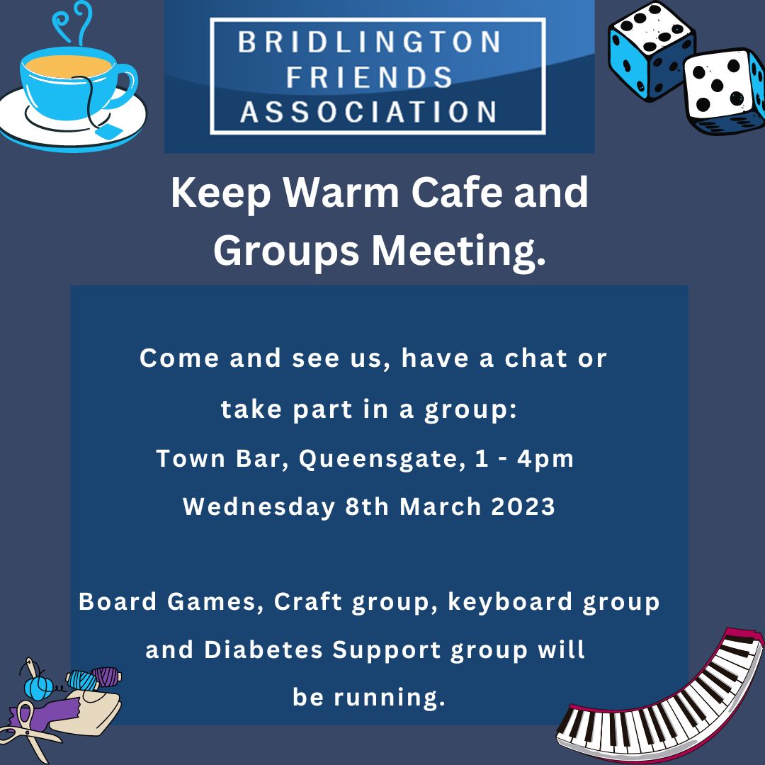 Our fabulous, friendly craft group make something wonderful every time. Last month they made these really smart looking glasses cases.
Join in with their next activity, which will be at next Wednesdays (8th of March) 'Keep Warm Cafe'
#Bridlington