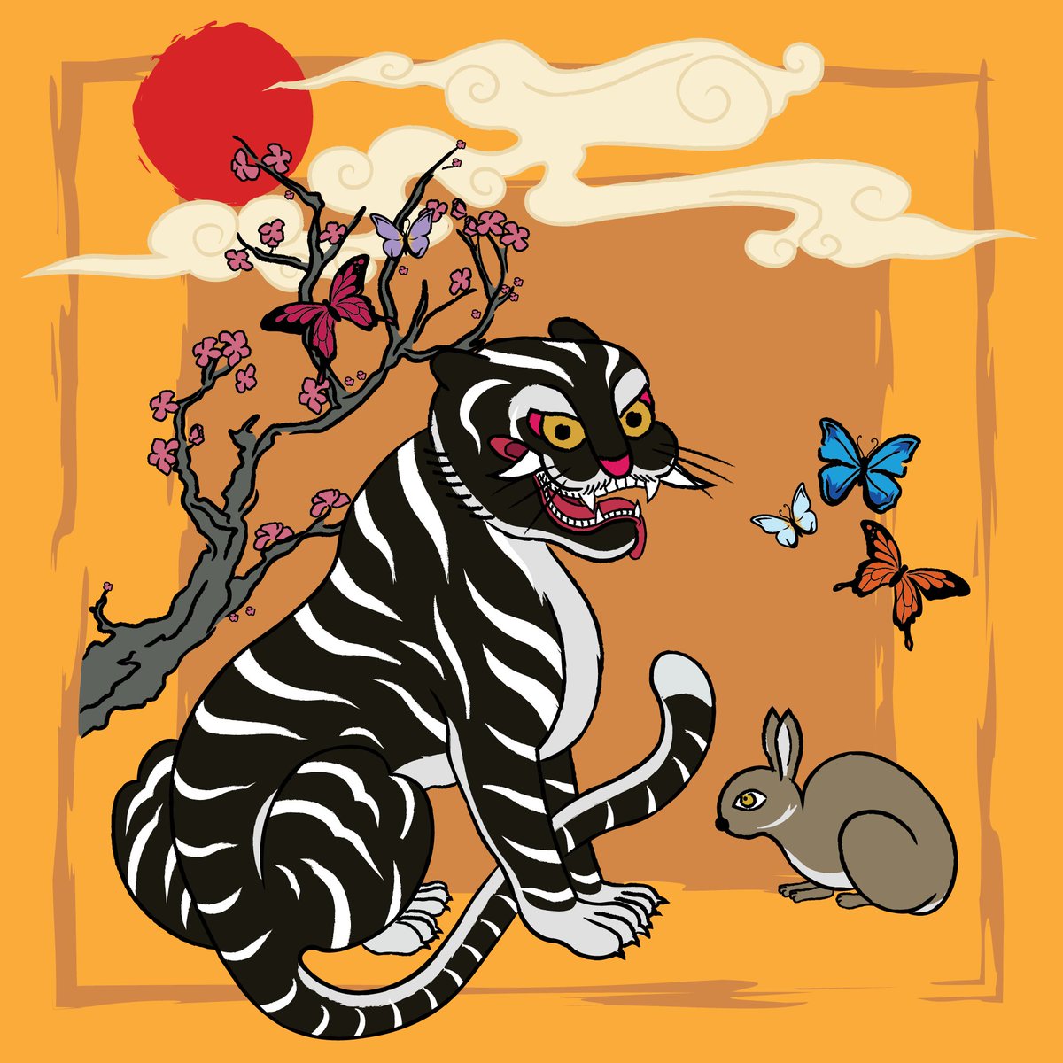 We're doing a givéaway of a Tiger &amp; Magpie NFT before our mint on Saturday. Ends in 48 hours. Minting 11 pm UTC Saturday 4th. Like and retweet to enter. #Ergo