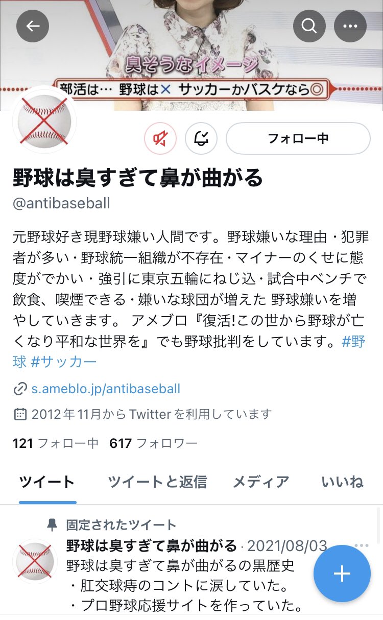 悪質な野球アンチを撲滅する会 on Twitter 