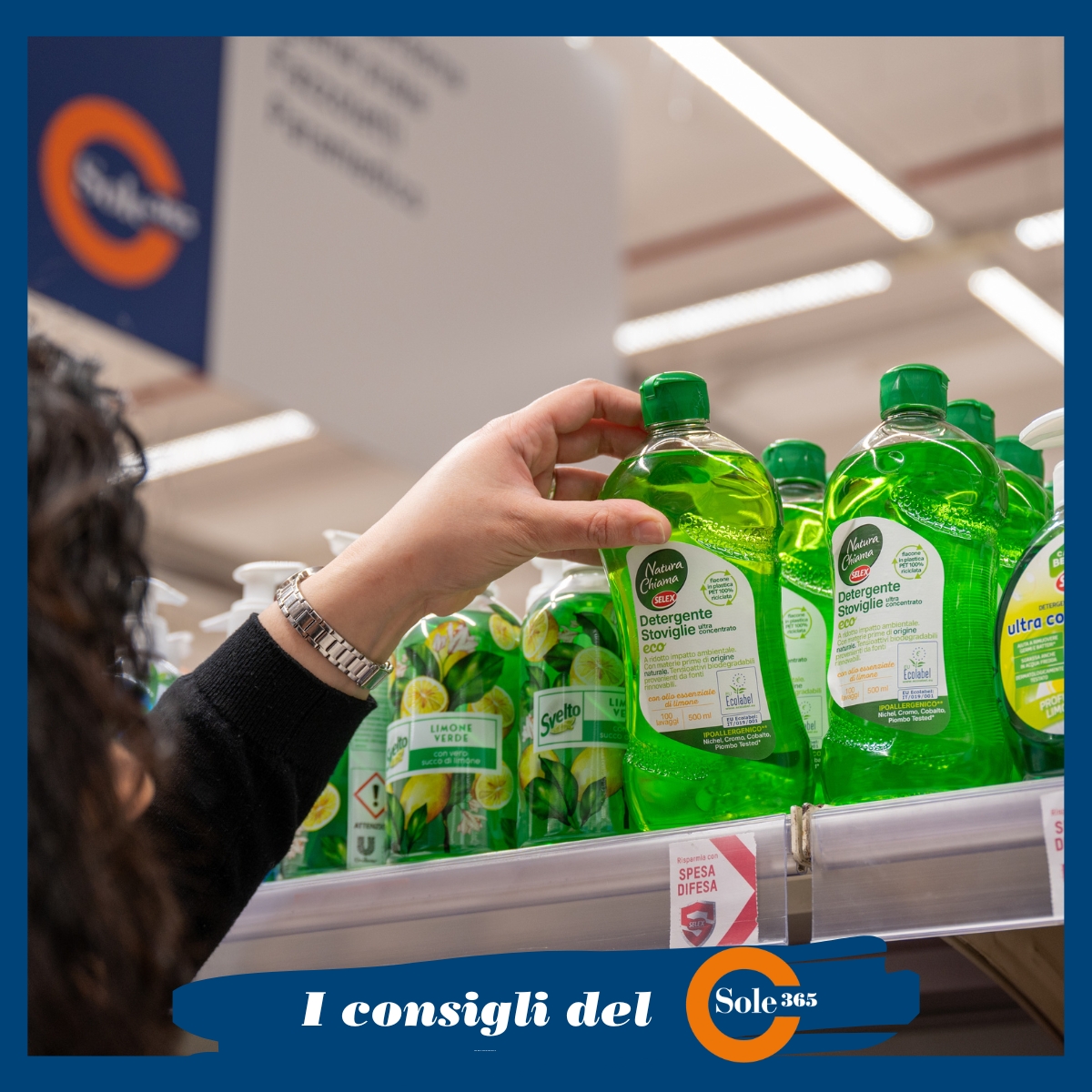 Dedicatevi a preparare i vostri piatti preferiti, a pulire ci pensa Selex!
Oggi vogliamo parlarvi del detergente per piatti al limone della linea Natura Chiama di Selex.
A ridotto impatto ambientale e prodotto con materie prime di origine naturale.