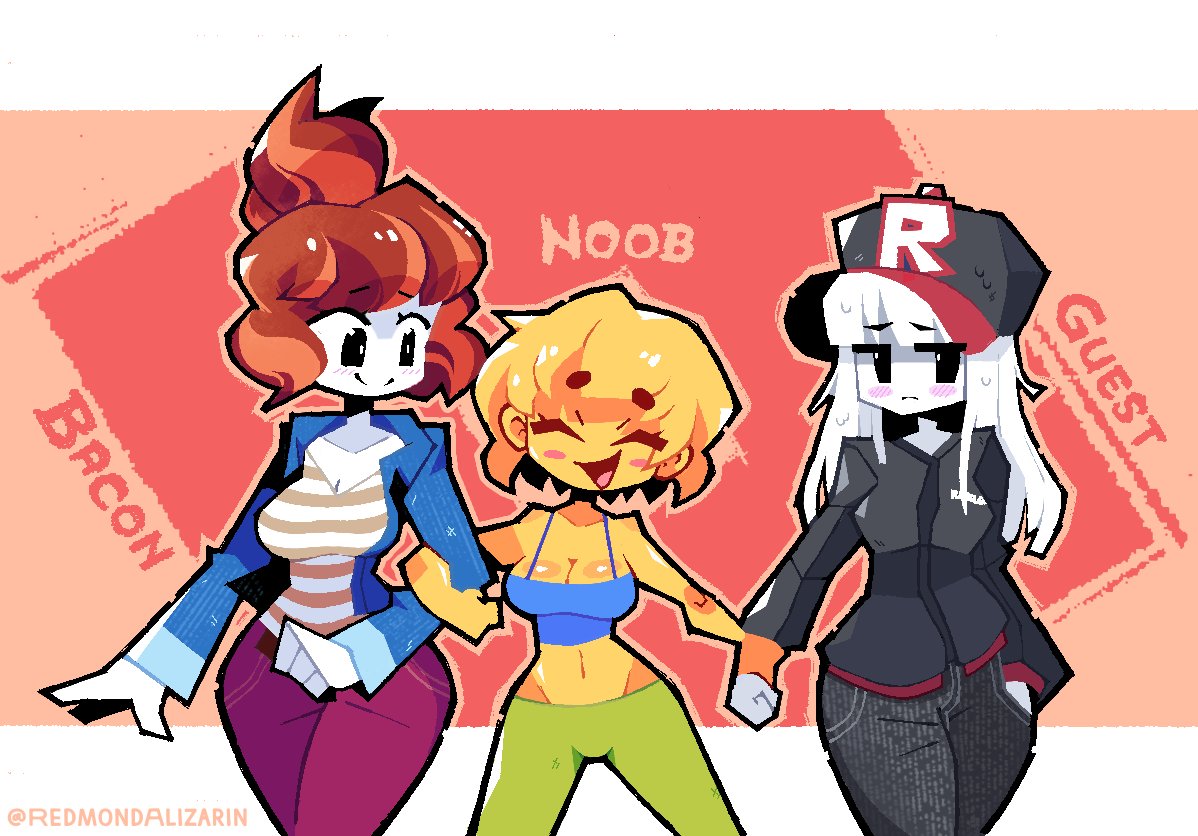 Noob girl version fanart : r/roblox