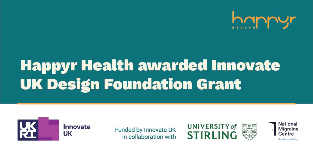 Happyr Health® (@happyrhealth) on Twitter photo Happyr Health has been awarded the @InnovateUK’s Design Foundation Grant to revolutionise the way we support young adults with chronic pain.
We are excited to work with <a href="/LineCaes/">Line Caes</a> from <a href="/StirUni/">University of Stirling</a> and <a href="/CharlotteBurr/">charlotte burr</a> from @NMC.
#chronicpain #innovation #digitalhealth Happyr Health has been awarded the @InnovateUK’s Design Foundation Grant to revolutionise the way we support young adults with chronic pain.
We are excited to work with <a href="/LineCaes/">Line Caes</a> from <a href="/StirUni/">University of Stirling</a> and <a href="/CharlotteBurr/">charlotte burr</a> from @NMC.
#chronicpain #innovation #digitalhealth