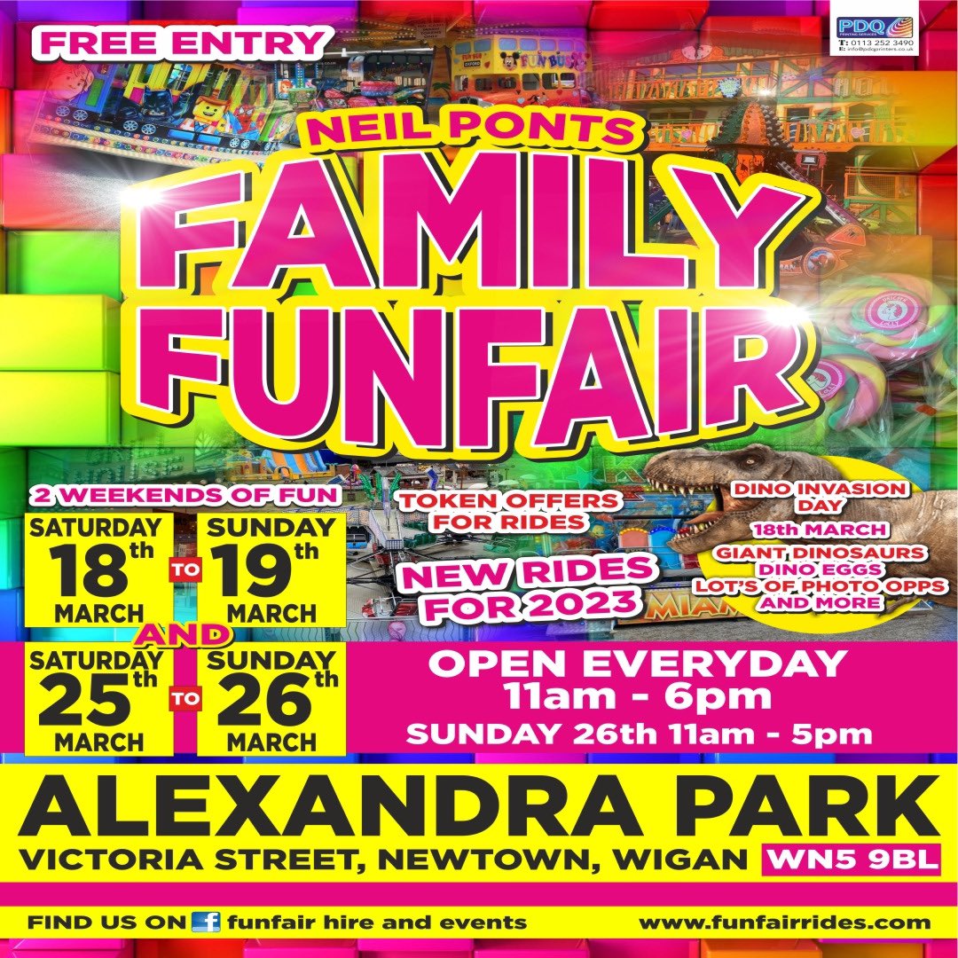 #alexandrapark #wigan #funfair #dinodays #pontsfunfairs @WiganEvents <a href="/WigToday/">WiganToday</a> <a href="/WiganCouncil/">Wigan Council</a> <a href="/WiganWarriorsRL/">Wigan Warriors 🍒⚪️</a> @GalleriesWigan <a href="/Riversiders_RLC/">WiganRiversidersRLC</a>