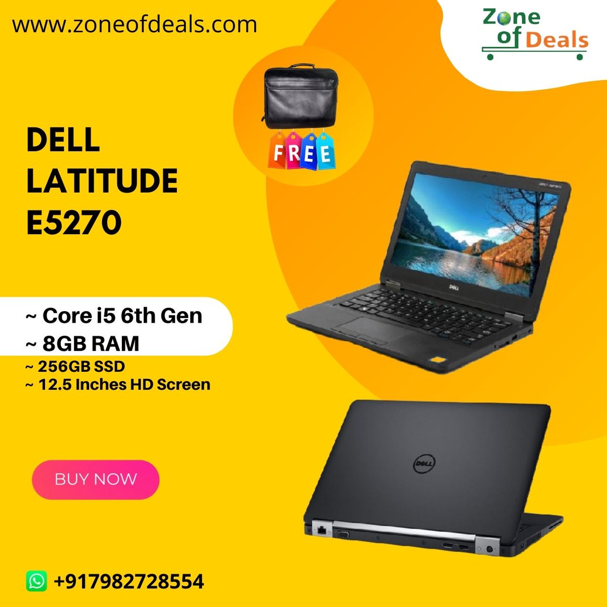 Dell Latitude E5270 | Core i5 6th Gen | 8GB + 256GB SSD | 12.5 Inch Refurbished Laptop (Excellent Condition).
COD Also Available.
Safe Shipping Through Reputed Courier Services.
#refurbishedlaptops #laptopsforstudents #delllaptops #corei7 #workstations #laptopsunder30000 #graphic