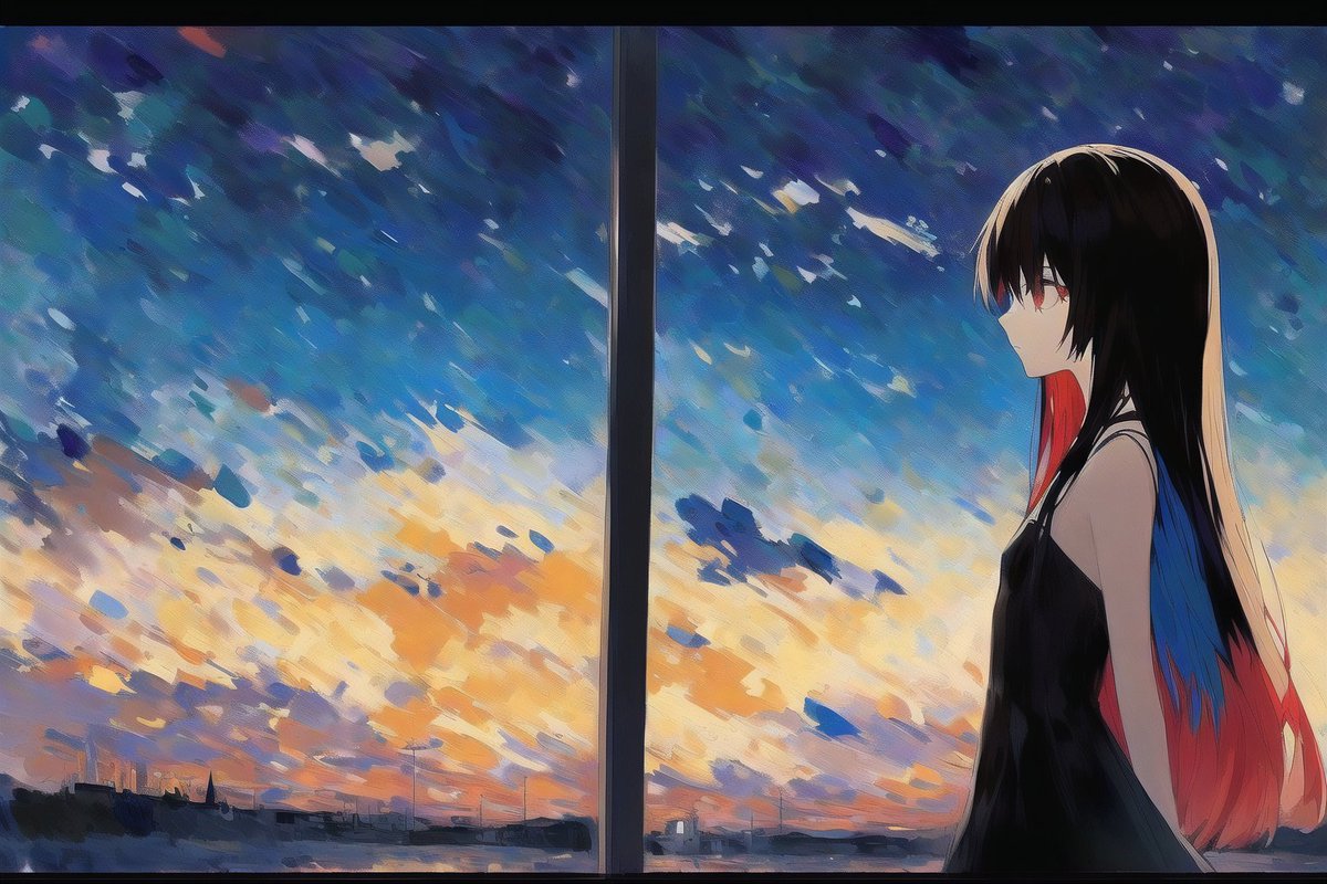AI_Illust_000's tweet photo. 春、夕暮れ、追憶。
あとおっぱい揉みたい。
#NovelAI #AIart https://t.co/hk809zSmij