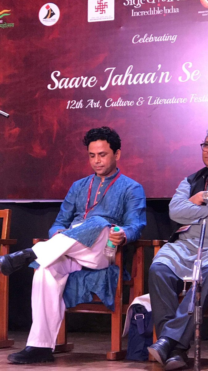 quaiser_khalid's tweet photo. Last minute revision of a new poem followed by its recital @jashneadab Poetry is the ultimate expression of the volcano of thoughts &amp; emotions engulfing your mind &amp; soul. Penning it down successfully is the ultimate release &amp; making people part of the journey the ultimate bliss! https://t.co/irYsyiezQh