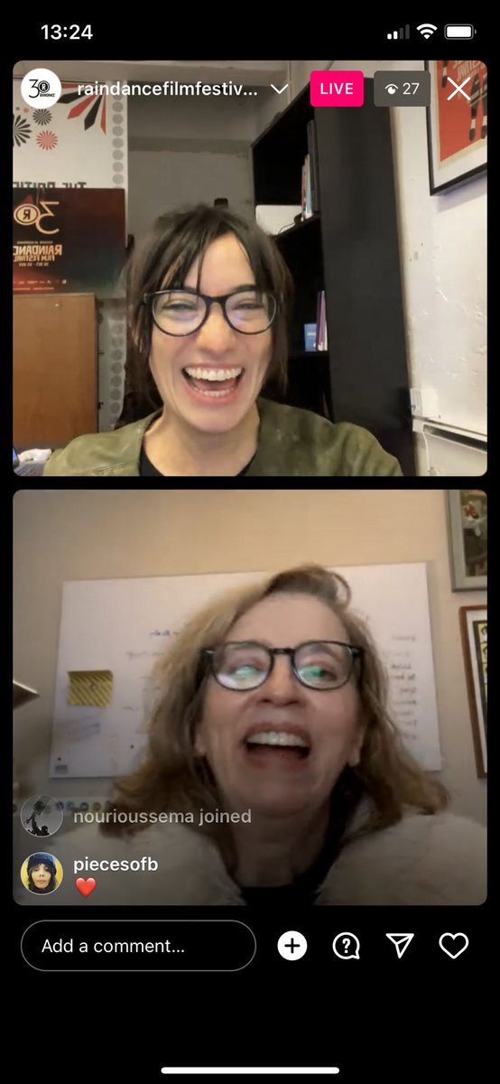 enchantedbyfilm's tweet image. Lots of brilliant conversation in the @Raindance live Instagram conversation with @_CarolMorley! Half the #FridayFilmClub were tuned in 🖤 #Raindance