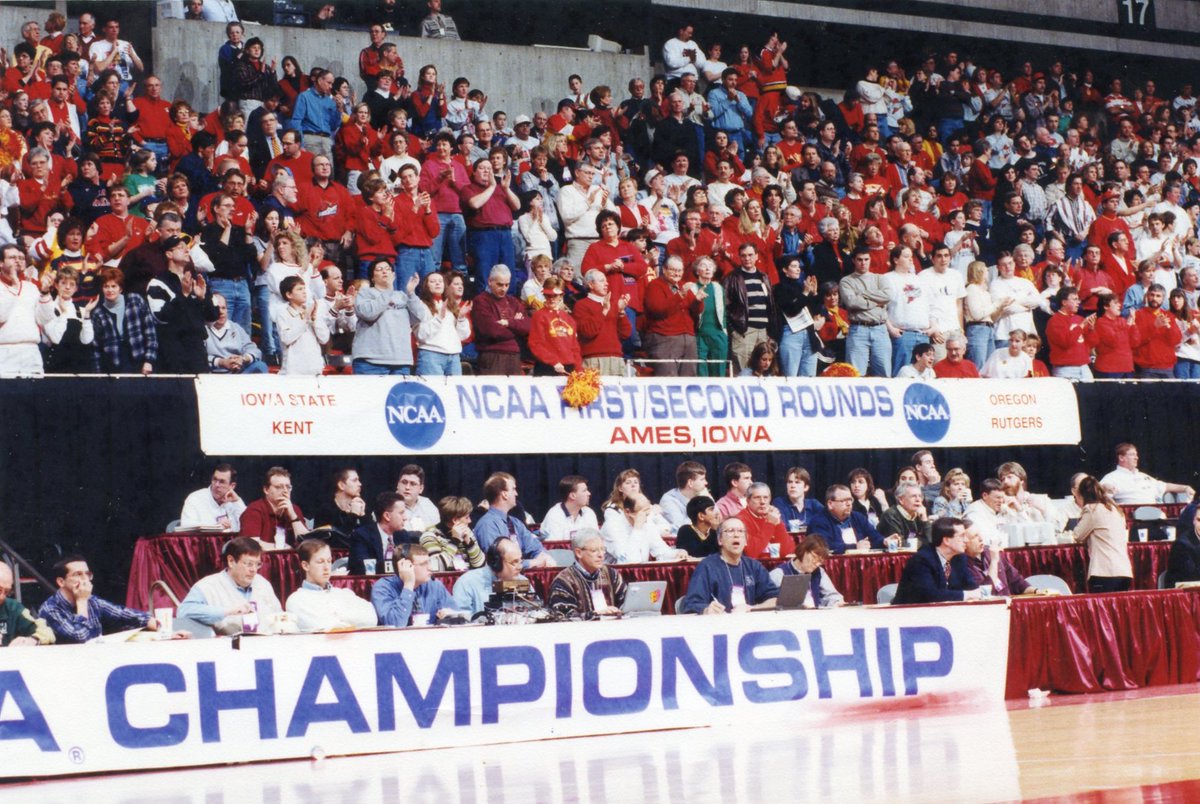 Beener1435's tweet photo. 25 years ago this month, Iowa State women's hoops hosted an NCAA Tournament game for the first time in school history. 

#WayBackWednesday
#CyclONEnation
#MarchMadness https://t.co/AdxwrjoCEm