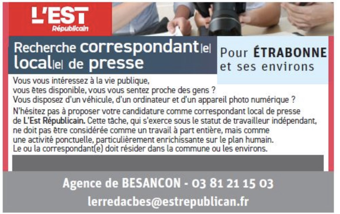 🚨🚨🚨Le #journal de #besancon ⁦<a href="/LEstRepBesac/">L'Est Républicain Besançon</a>⁩ ⁦<a href="/lestrepublicain/">L'Est Républicain</a>⁩ recherche… 
#presse #Franche-Comté #job indépendant