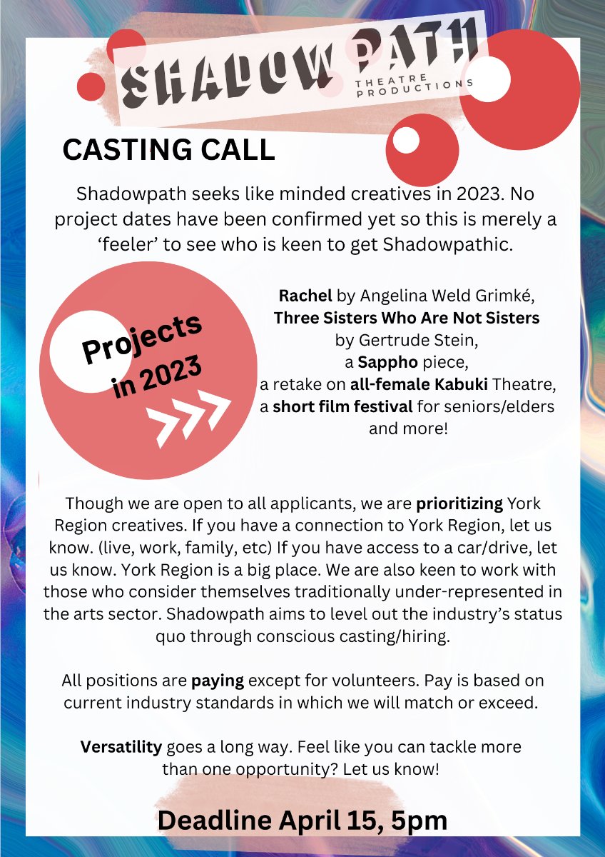 Shadowpathic's tweet image. Shadowpath 2023 - Casting Call - mailchi.mp/3abc02cd8d58/s…