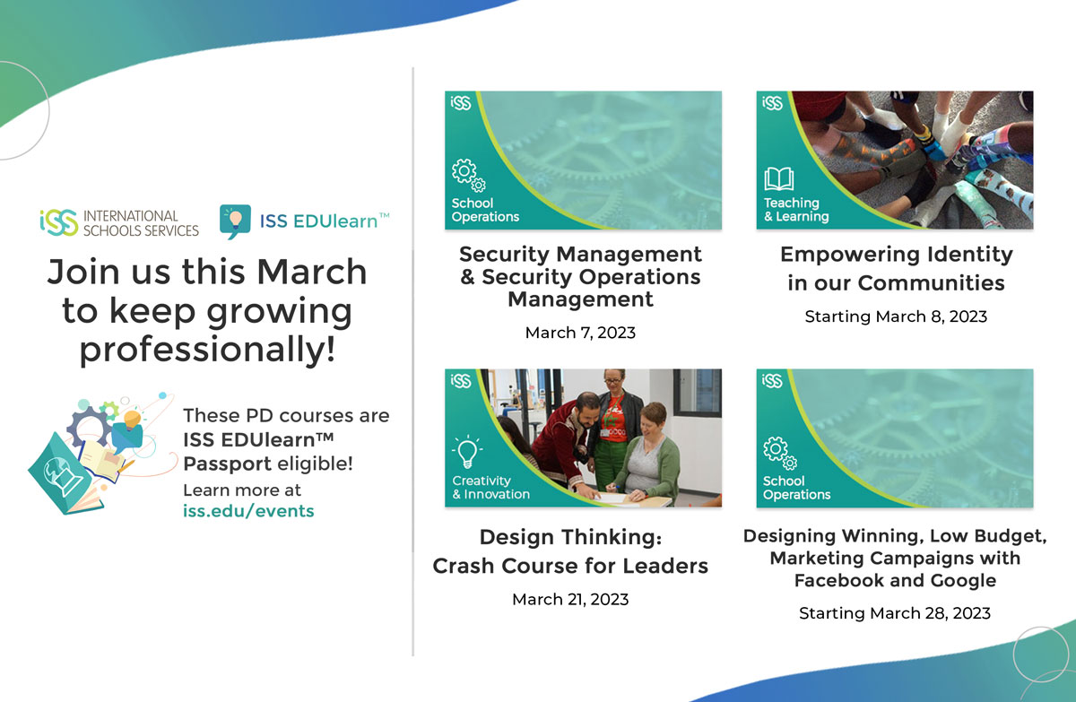 International Schools Services (ISS) (@isscommunity) on Twitter photo This March, keep growing professionally with 4 ISS EDUlearn Passport eligible #virtualPD courses! Get started at iss.education/3meEk74 to dive in with experts Amit Bar Giora, <a href="/PerrerasAlysa/">Alysa Perreras</a> <a href="/JoelJrLLABAN/">Joel Jr Llaban</a> <a href="/DanielWickner/">Daniel Wickner</a> <a href="/j0hnburns/">john burns</a> <a href="/alon_abraham/">Alon Abraham</a> #ISSedu #EdChat This March, keep growing professionally with 4 ISS EDUlearn Passport eligible #virtualPD courses! Get started at iss.education/3meEk74 to dive in with experts Amit Bar Giora, <a href="/PerrerasAlysa/">Alysa Perreras</a> <a href="/JoelJrLLABAN/">Joel Jr Llaban</a> <a href="/DanielWickner/">Daniel Wickner</a> <a href="/j0hnburns/">john burns</a> <a href="/alon_abraham/">Alon Abraham</a> #ISSedu #EdChat