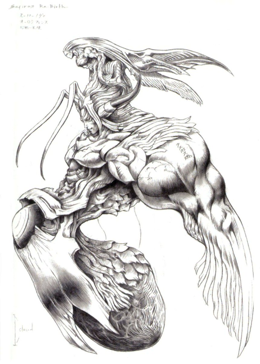 [Concept art for Sephiroth Rebirth by Tetsuya Nomura]