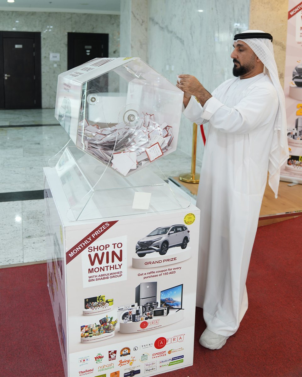 ralshypermarket's tweet photo. Congratulations Mr. Misbah Ur Rehman on winning a Fabulous Toyota Rush 2023 in our first ever "Shop to Win Monthly with AbdulWahed Bin Shabib Group" Raffle draw 🤩😍
#HelpingYouToSaveMore #ShopAtRals #HypermarketDeals #ralshypermarket #ShopandwinwithAbdulWahedBinShabib #prize https://t.co/CWLQnkplKh
