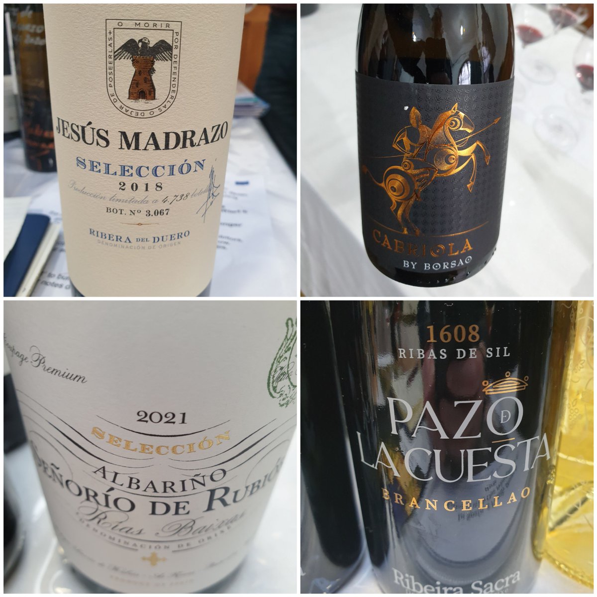 Terrific Wines from Spain! 🇪🇸
-@modestmerchant #Treixadura heaven+other treasures
-@BorsaoBodegas Campo De Borja beauty
-@SrodeRubios ace #Albariño
-Intriguing #PazoDeLaCuesta Brancellao
-Classy Catalonian charm from @RafolsdelsCaus
-Jesús Madrazo #Priorat perfection
#spanishwine