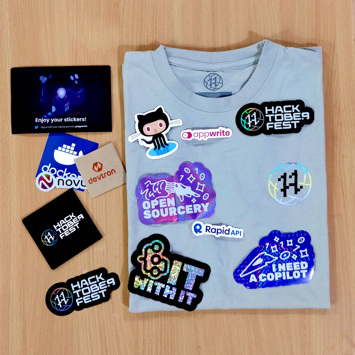 arpitkilife's tweet photo. #hactoberfest2022 swag, the perfect reward for contributing to open source!
.
.
#pixelsbyarpit #appwrite @appwrite #github #opensource #docker #rapidapi #novu #itwithit #devtron https://t.co/2JIhL2jRuH
