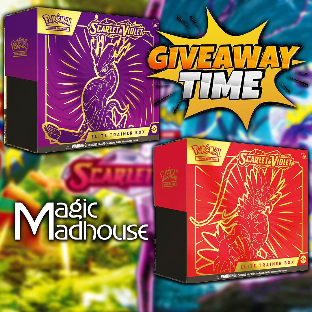 Magic Madhouse (@magicmadhouse) on Twitter photo ✨ GIVEAWAY TIME ✨
We are going to be giving away a Scarlet & Violet Base Set ETB (Red Or Purple)
How To Enter: 📝
RT This Tweet
Follow <a href="/magicmadhouse/">Magic Madhouse</a>
Check the reply to this tweet for more ways to enter!
Good Luck ☺️ ✨ GIVEAWAY TIME ✨
We are going to be giving away a Scarlet & Violet Base Set ETB (Red Or Purple)
How To Enter: 📝
RT This Tweet
Follow <a href="/magicmadhouse/">Magic Madhouse</a>
Check the reply to this tweet for more ways to enter!
Good Luck ☺️