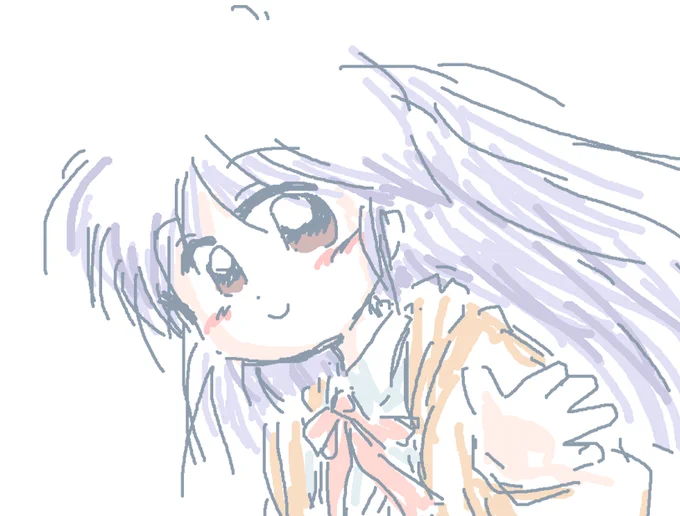 マウスで5分で一発描きとか 