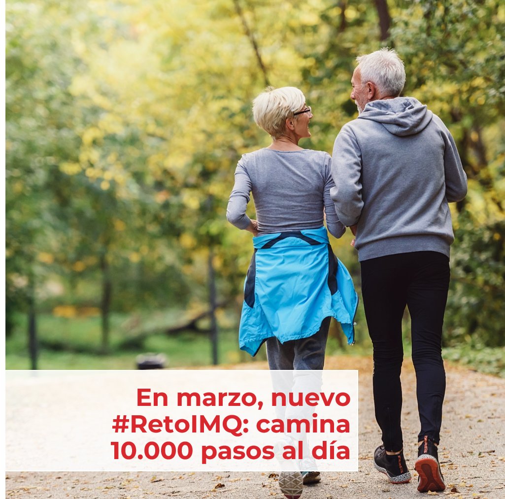 El ejercicio reduce las probabilidades de muerte, aunque solo se haga la mitad de lo que recomienda la #OMS. En marzo, te retamos a caminar a buen ritmo durante al menos 30 min. Fortalecerás tu salud cardiovascular, mantendrás le paso bajo control y te sentirás con más energía.