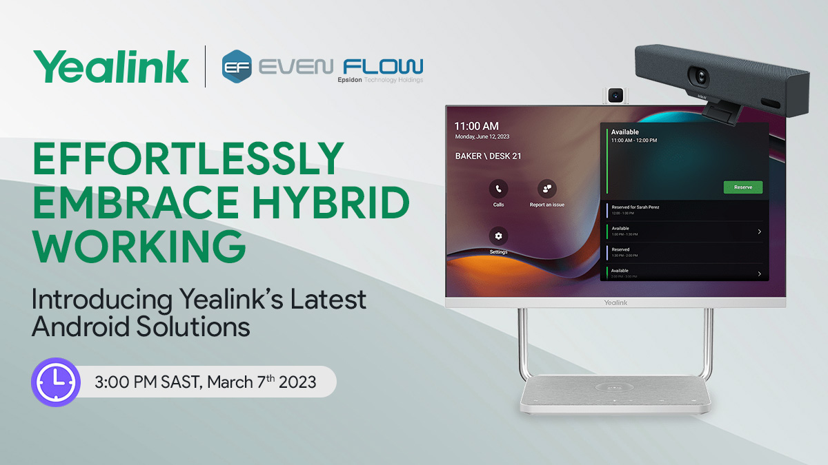 Effortlessly Embrace Hybrid Working With Yealink!
Join the Yealink live demo training for 45 minutes and learn about all the possibilities of the latest products and campaigns.
Register Now: yealink.mike-x.com/UITtu

#Yealink #AndroidSolutions #YealinkTraining